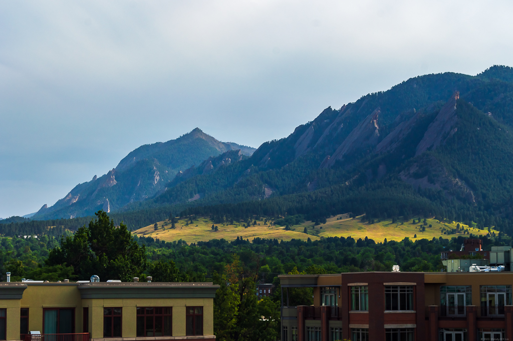 View of the Flatirons from the office