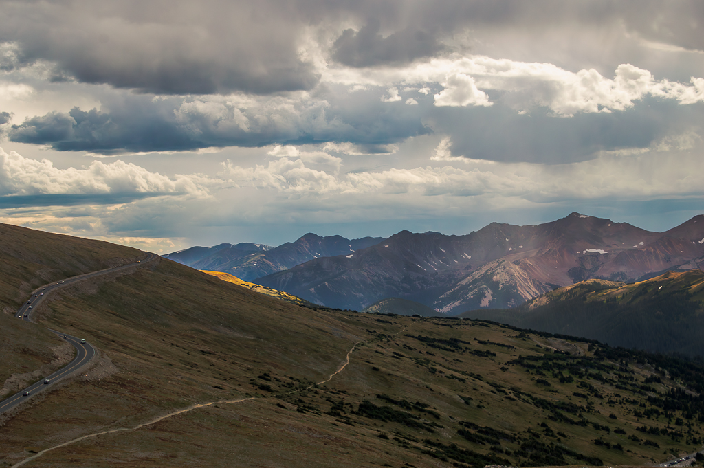 View of the Ute Trail and Trail Ridge Road