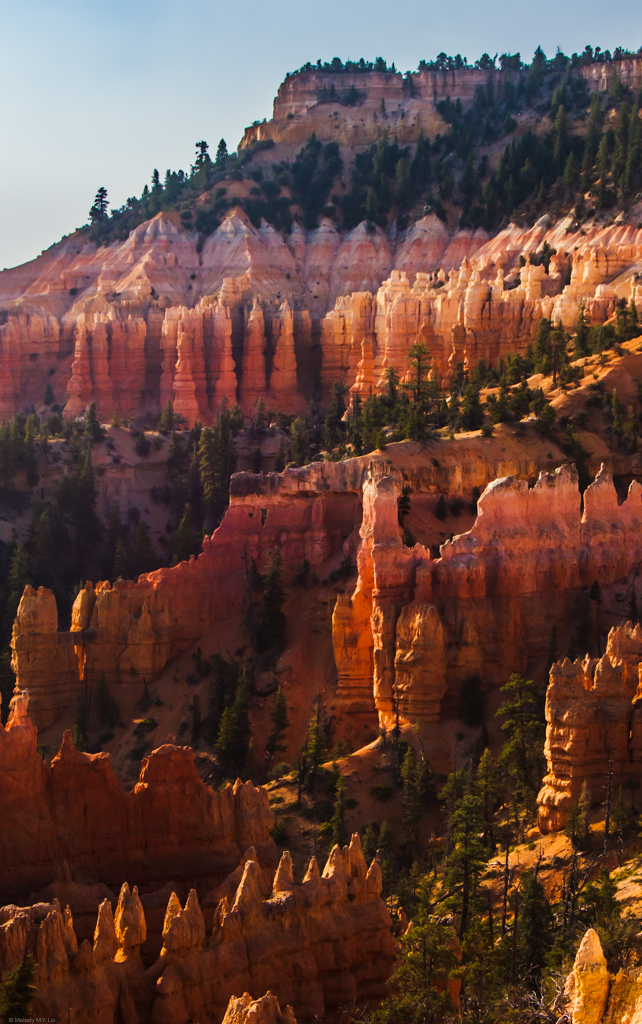Layers on layers of hoodoos rising at each elevation