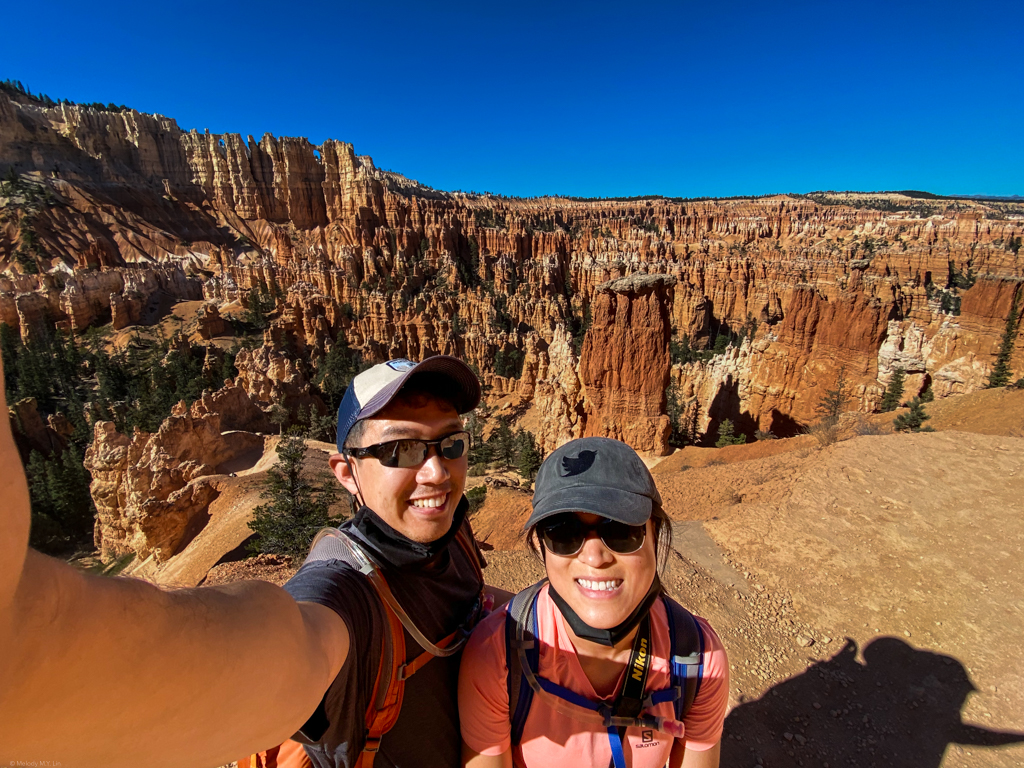 A selfie of D and I at Bryce Point