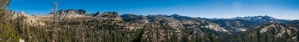 Panorama of yosemite backcountry