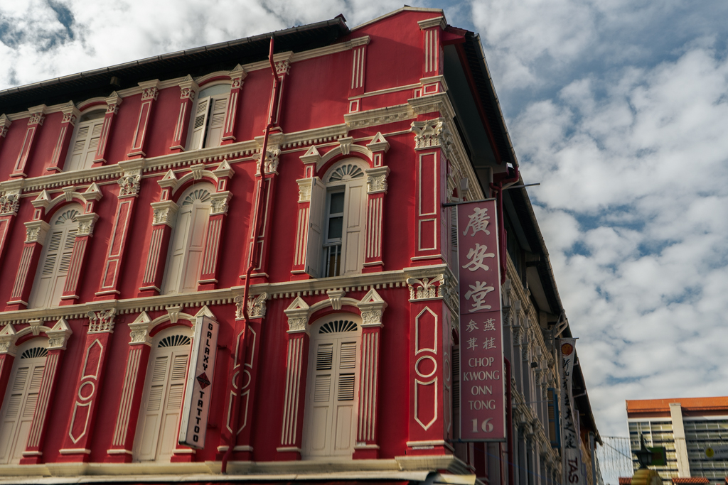 A red peranakan building