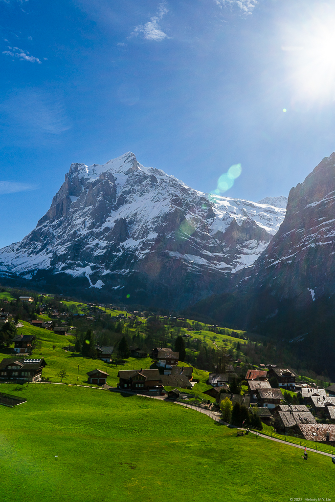 Grindelwald village under the Wetterhorn