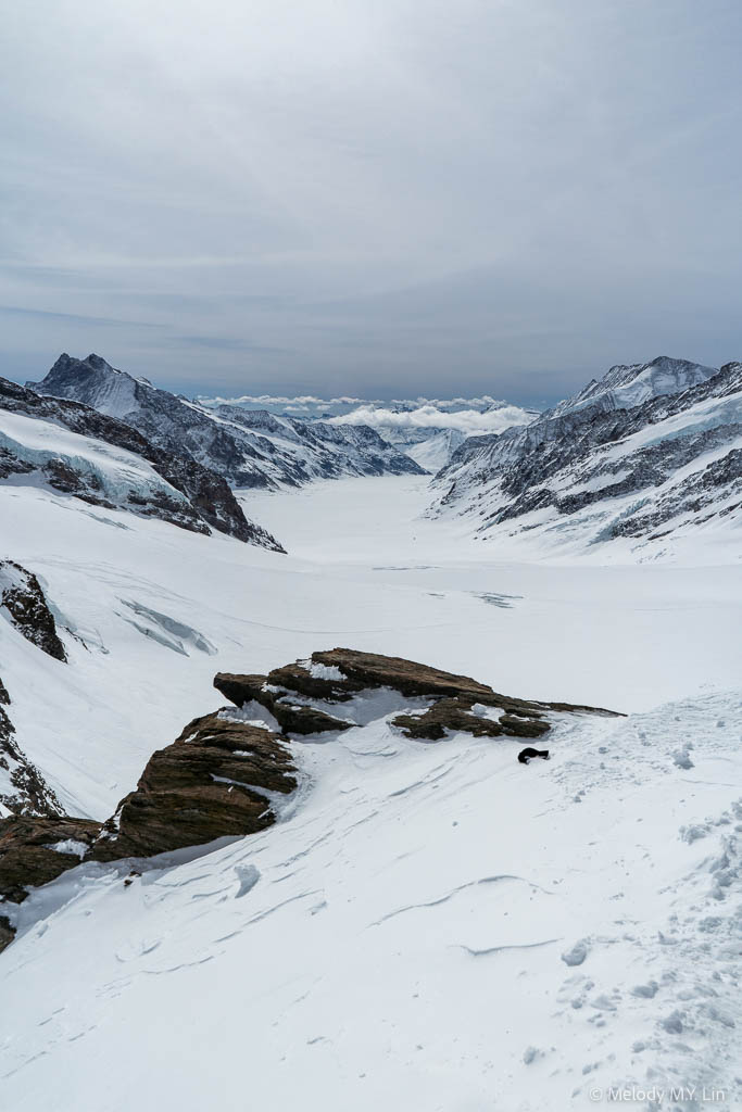 Portrait view of the glacier