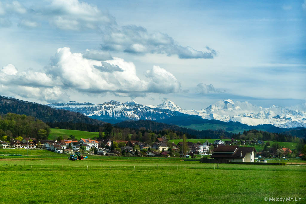 Jungfrau region in the far distance