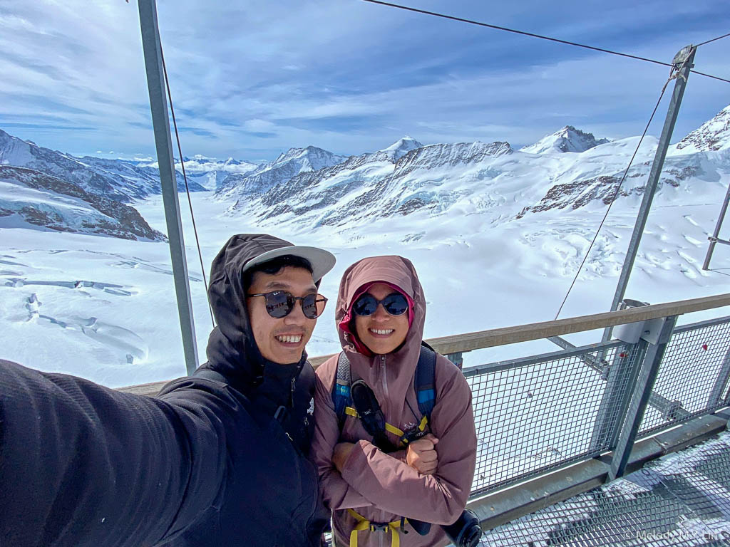 D and I with the Jungfraufirn