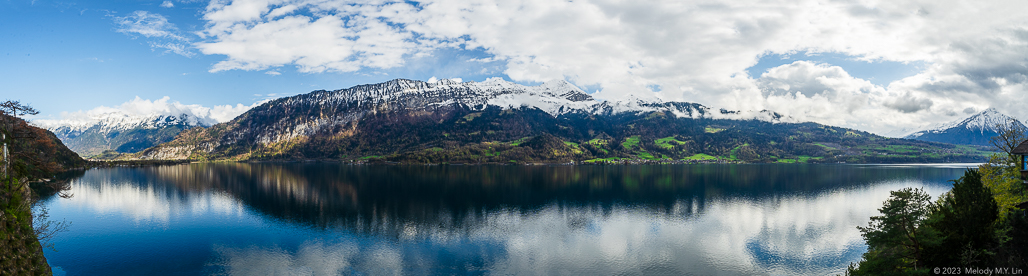 Full panorama of Lake Thun