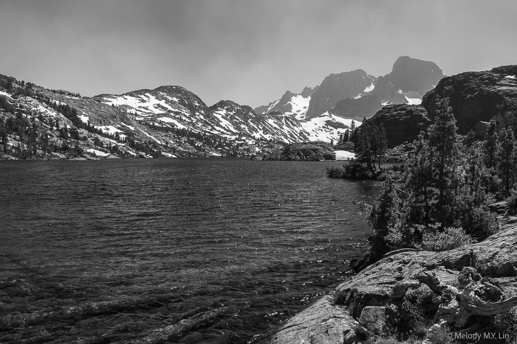 B&W photo of Garnet Lake